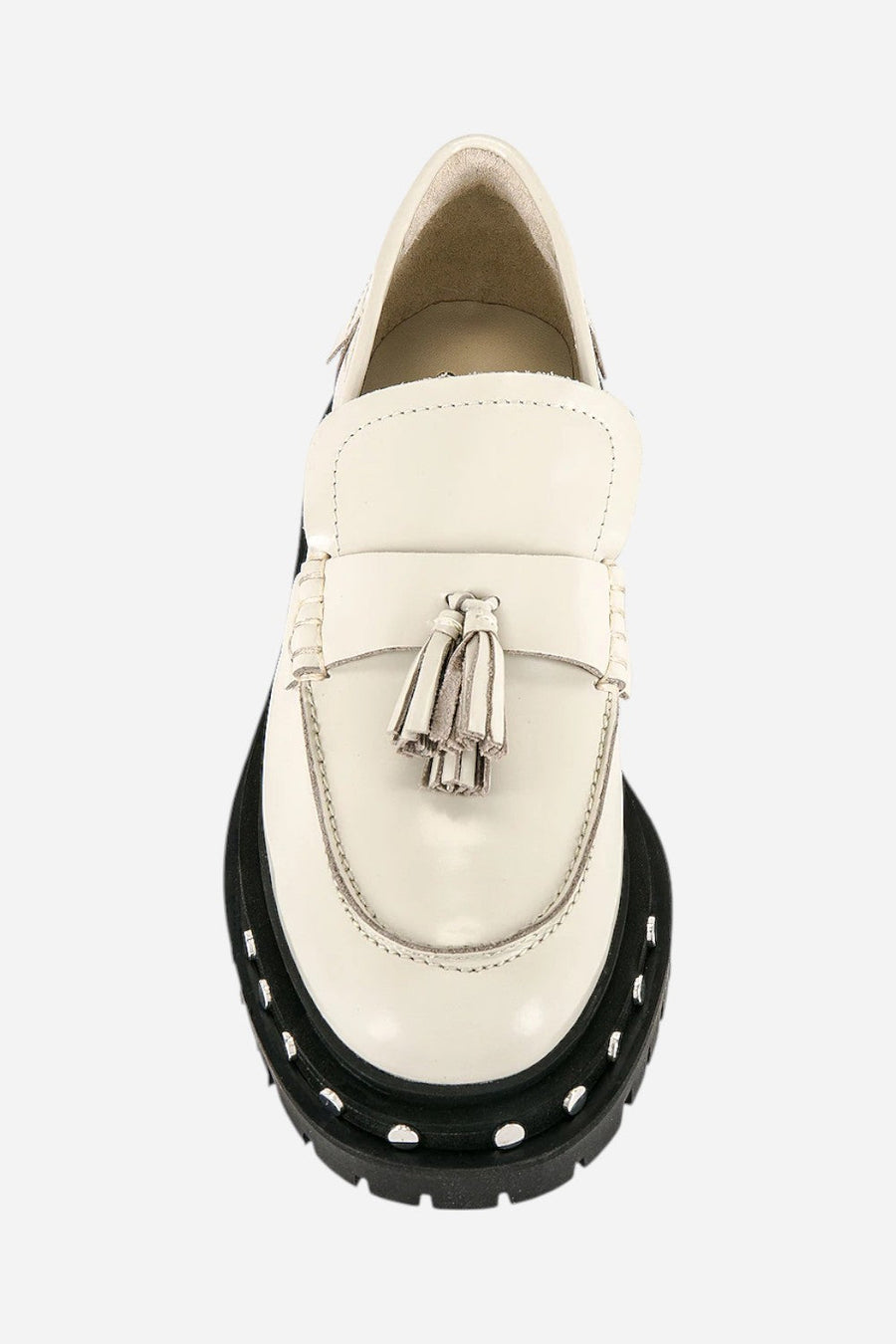 Free People Shoes Teagan Tassel Loafers in Antique Ivory – detail