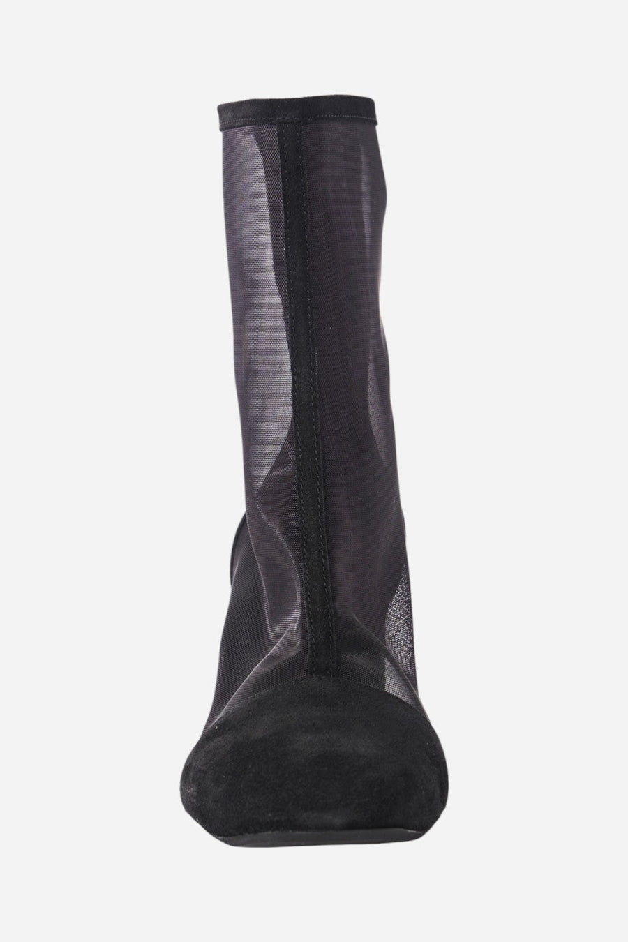 Free People Shoes Wisteria Mesh Boots in Black Suede – detail