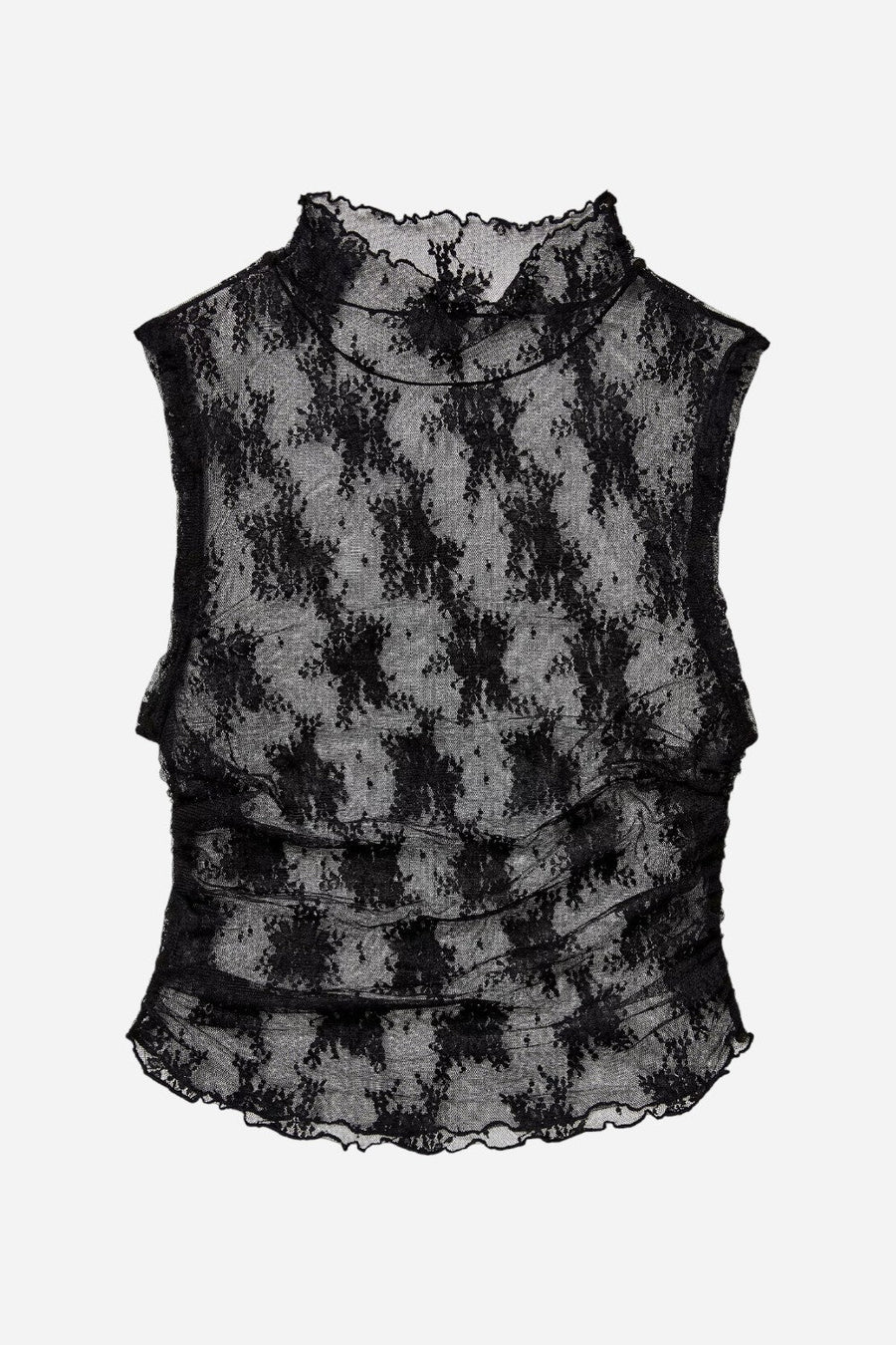 Free People Solid Nice Try Muscle Tank in Black – flat lay