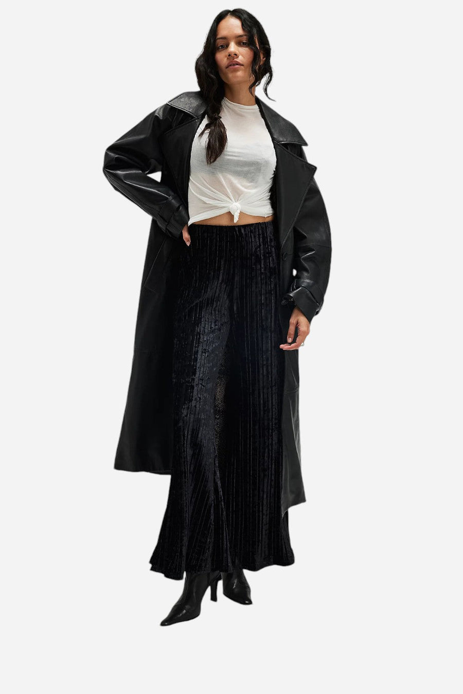 Free People Star Sign Velvet Pant in Black – back view