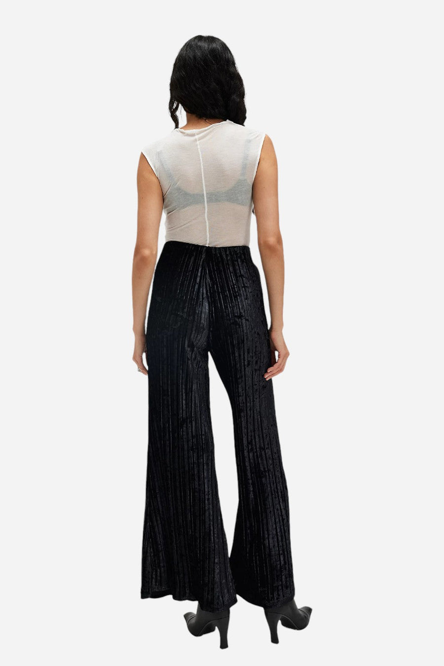 Free People Star Sign Velvet Pant in Black – side view