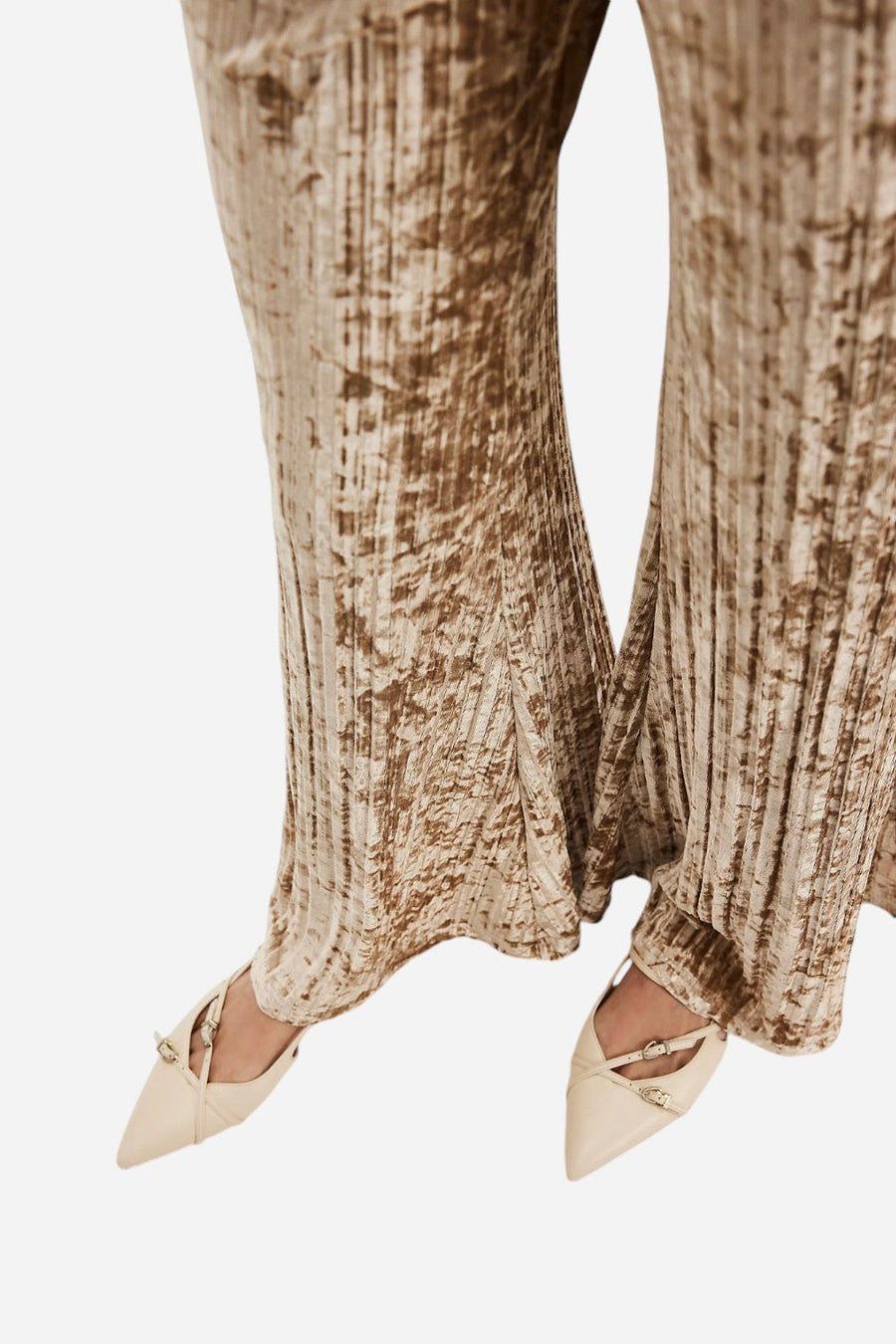 Free People Star Sign Velvet Pant in Champagne – detail