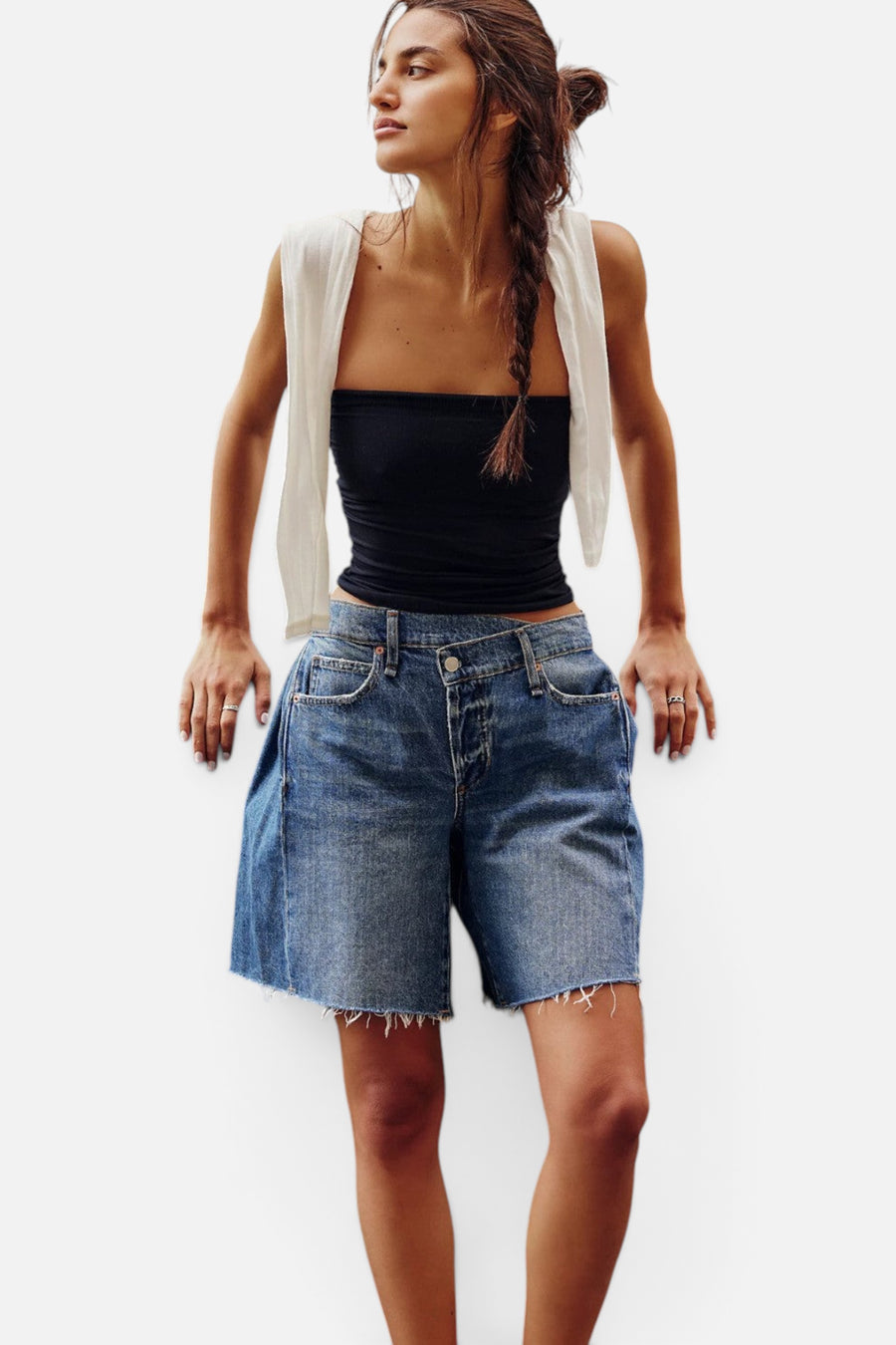 Free People The Carrie Tube in Black – flat lay