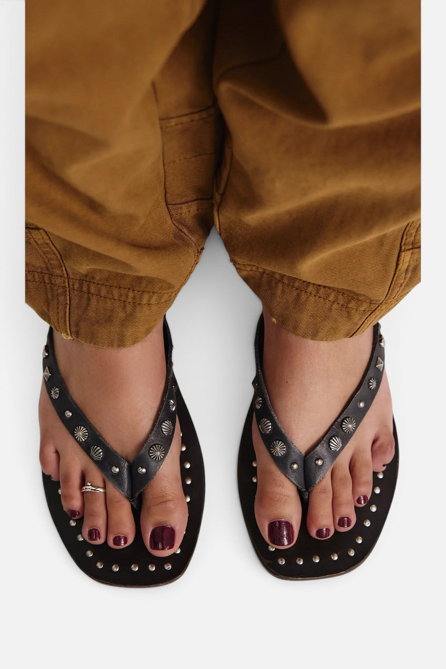 Free People Tide Flip Flop in Black – back view