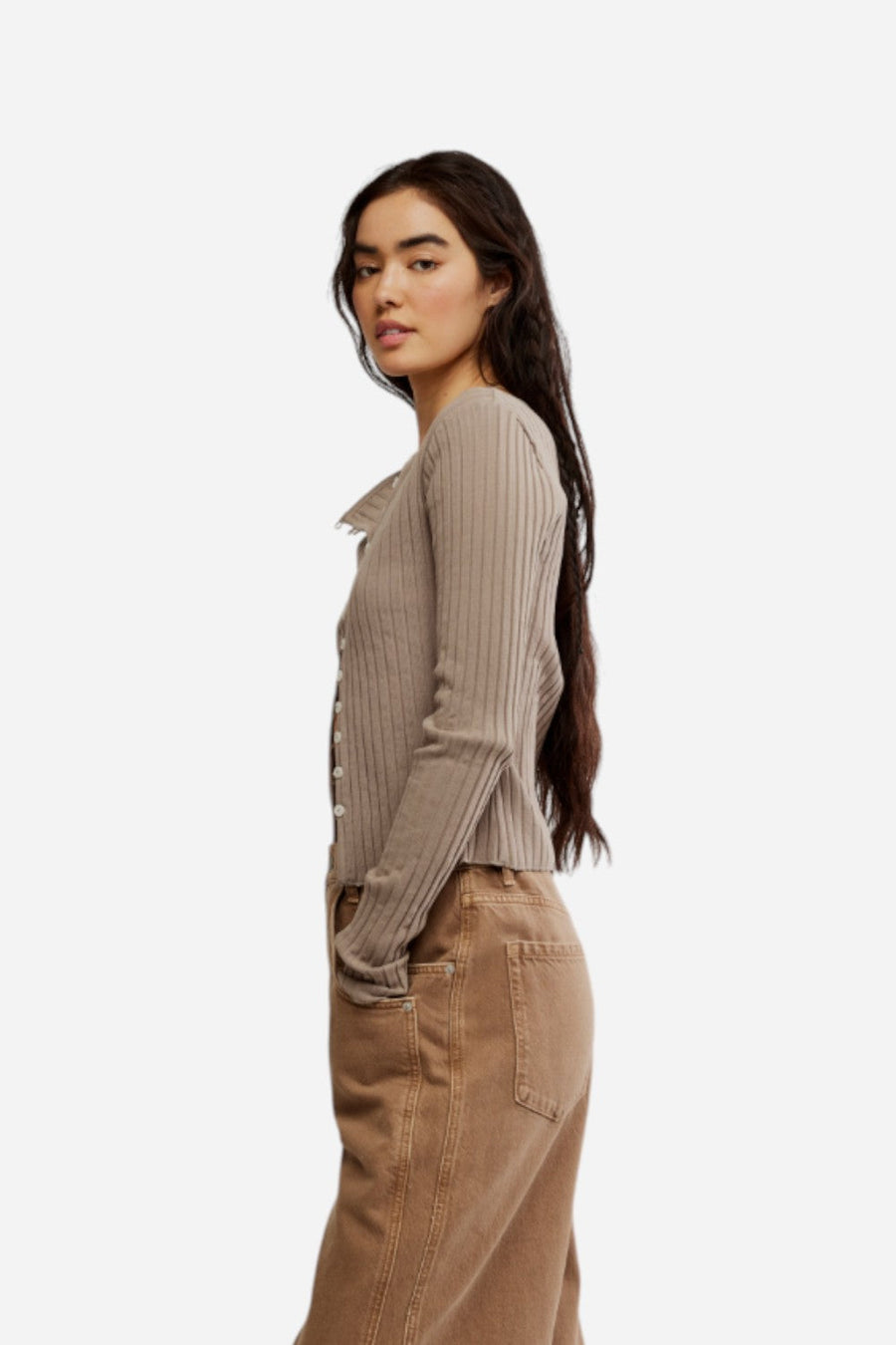 Free People Tilly Long-Sleeve in Fallen Rock – back view