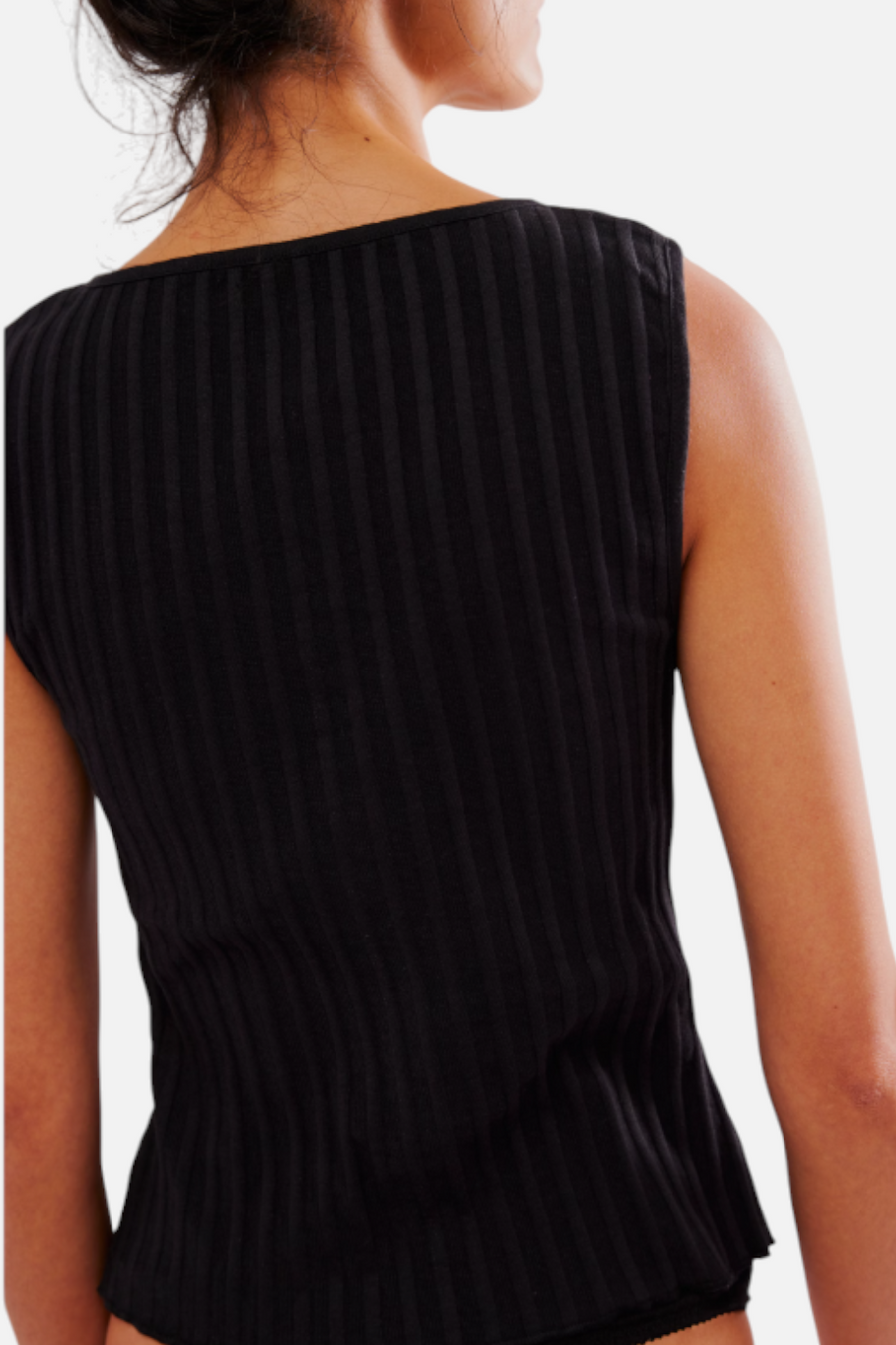 Free People Tilly Vest in Black – back view