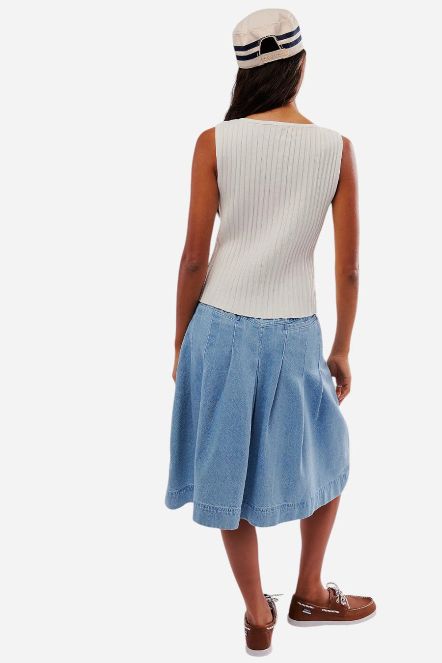 Free People Tilly Vest in Ivory – back view