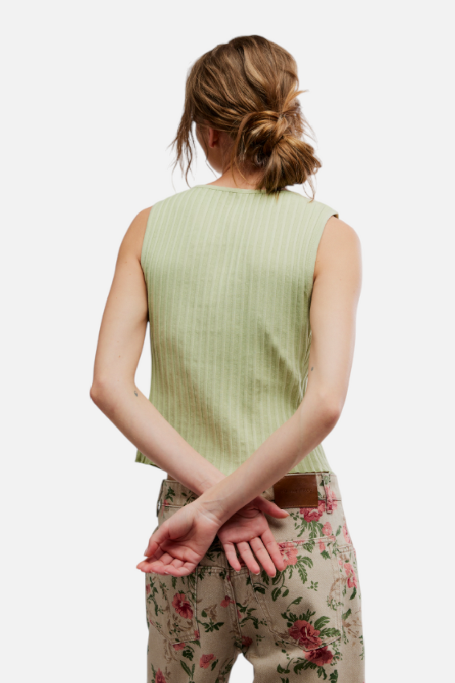 Free People Tilly Vest in Weeping Willow – side view
