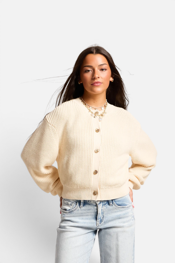 Free People Vienna Cardigan in Ivory