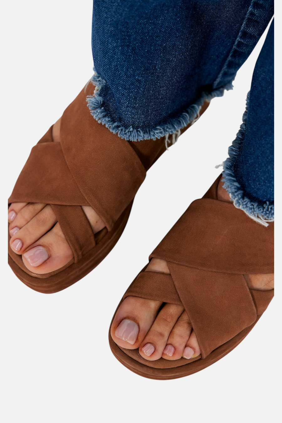 Free People Wanderbay Flatform in Latte – side view