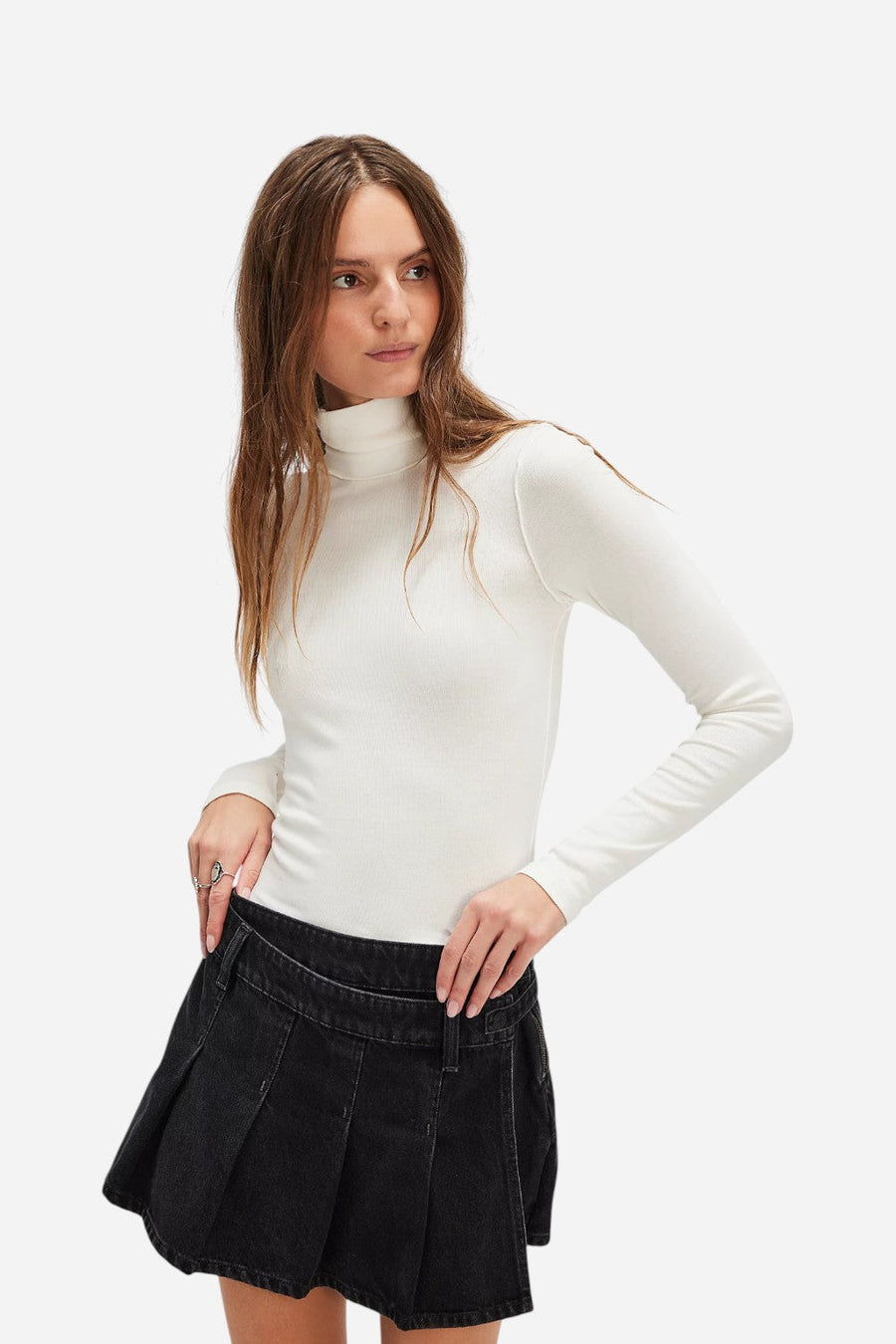 Free People We the Free Stephie Denim Skort In The City – back view