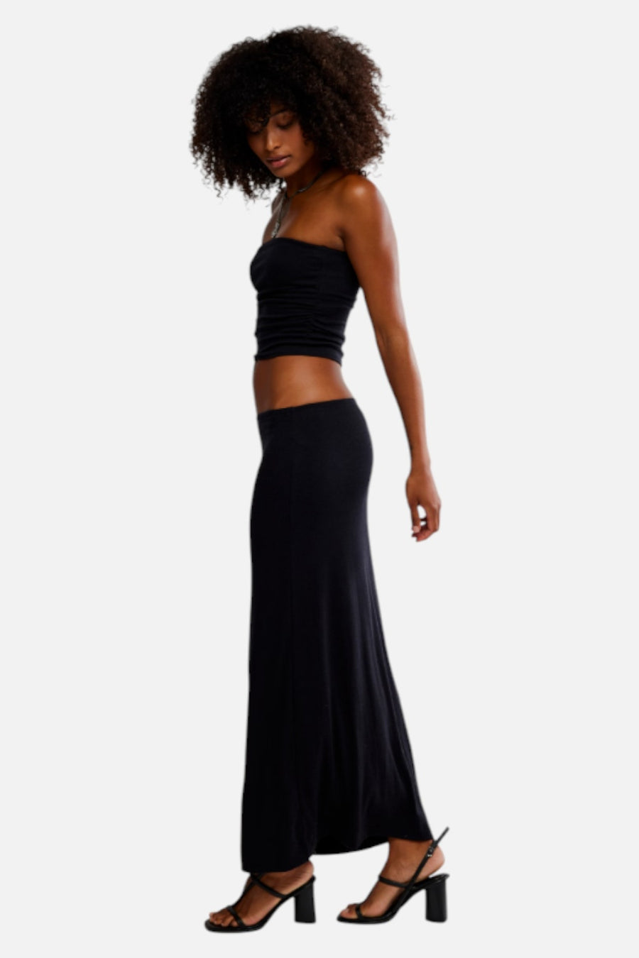 Free People Women's Good Feels Tube Set in Black – side view