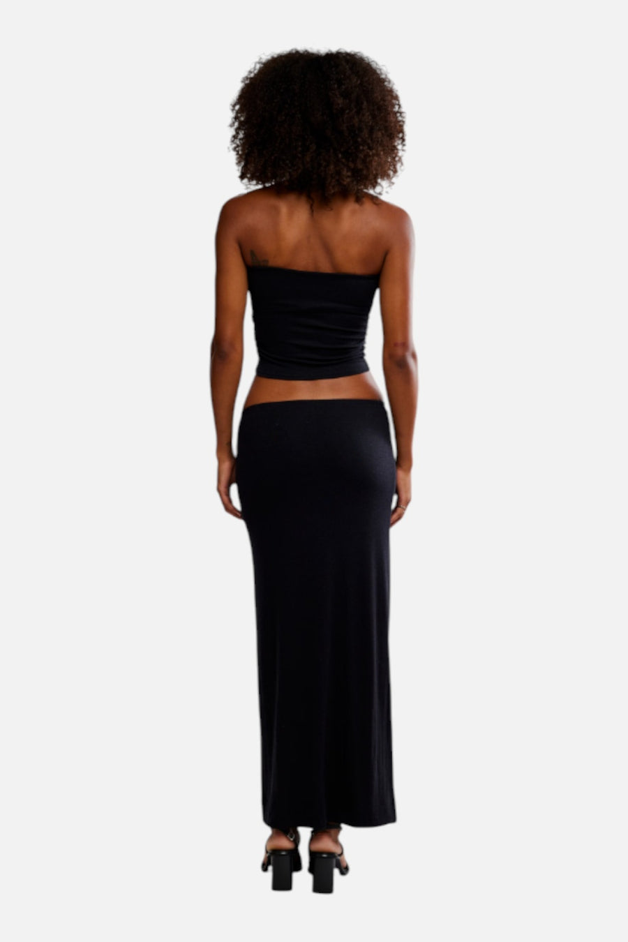 Free People Women's Good Feels Tube Set in Black – side view
