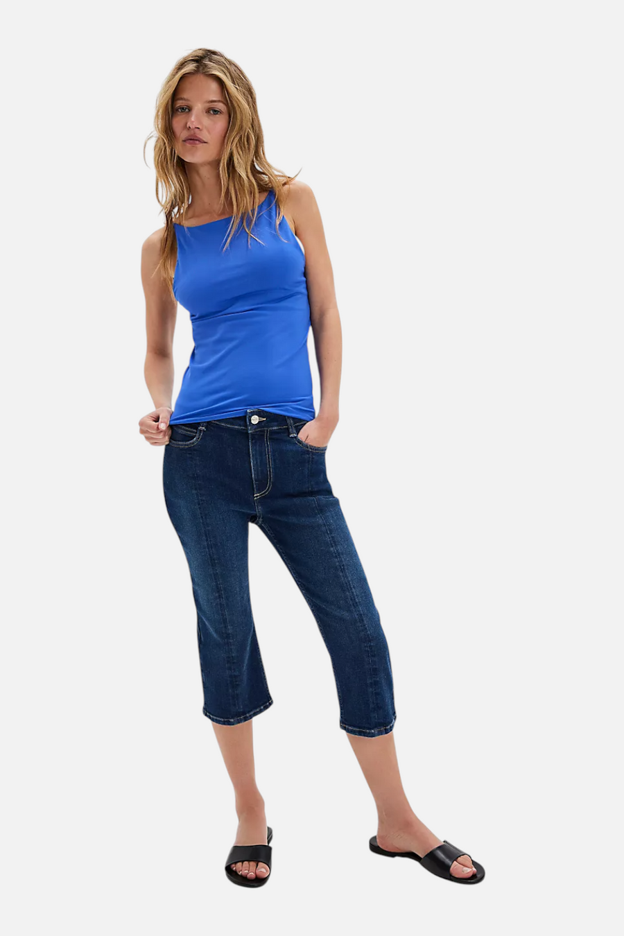 Free People Women's Round Two Cami Ampara Blue – front view
