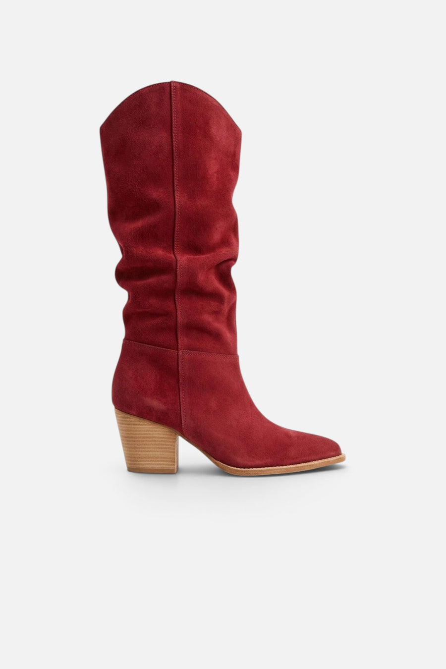 Free People Women's Sway Low Slouch Boots 2.0 in Red – side view