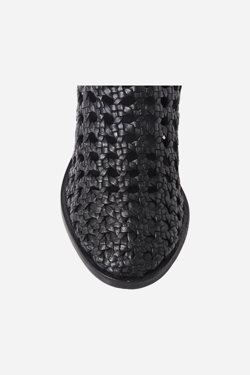 Free People Woodstock Woven Boots in Black – side view