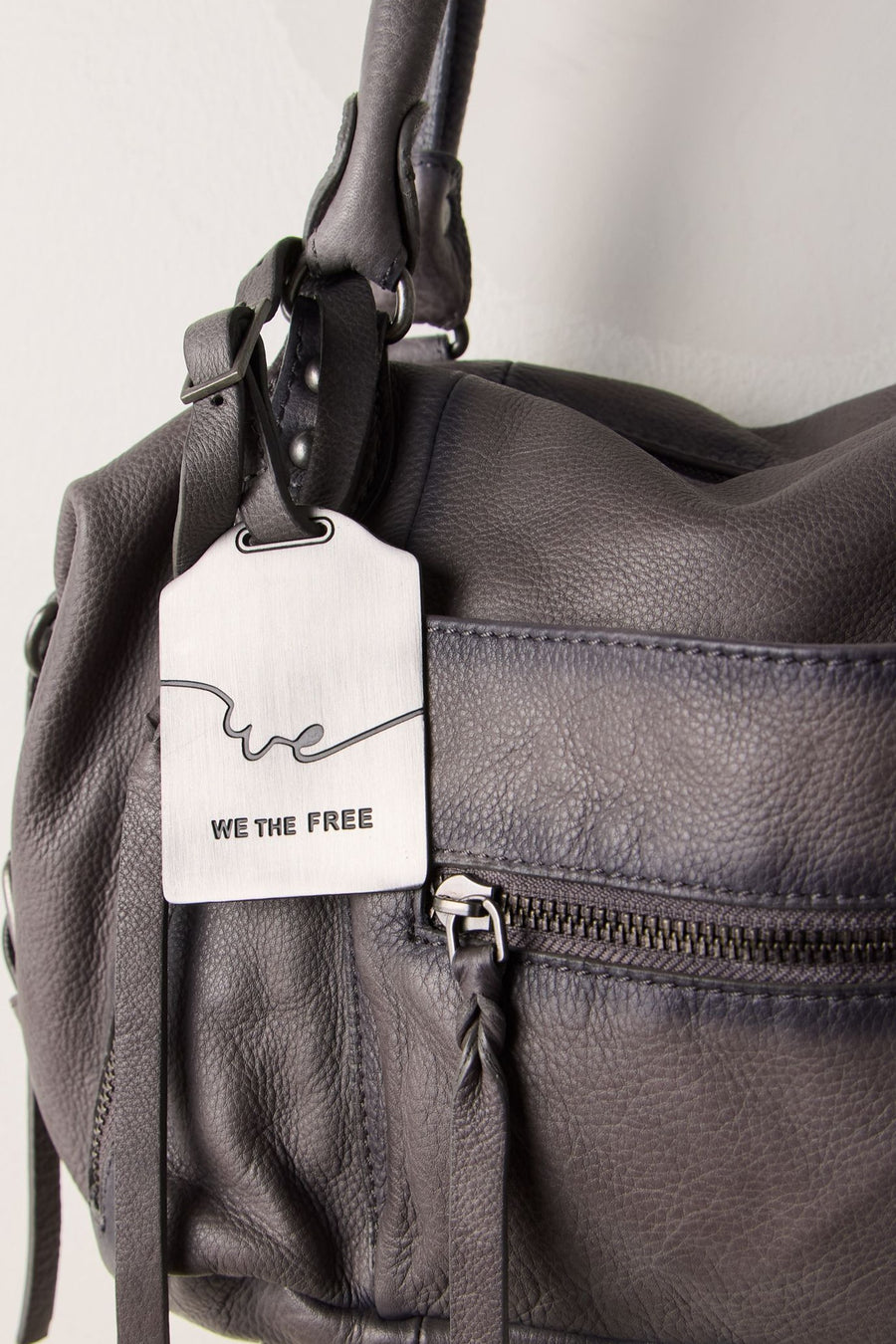 Free People WTF Baby Emerson Bag in Gravel Rock – flat lay