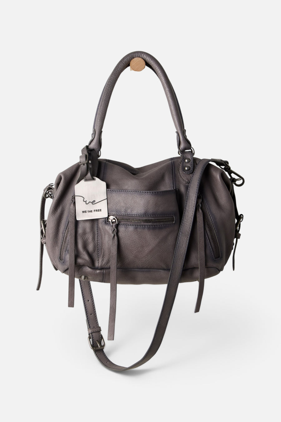 Free People WTF Baby Emerson Bag in Gravel Rock – side view