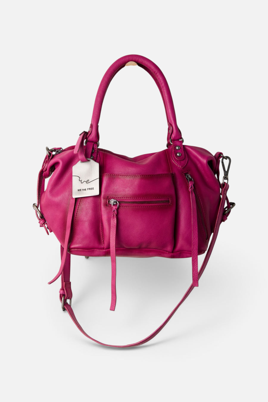 Free People WTF Baby Emerson Bag in Raspberry Rose – side view