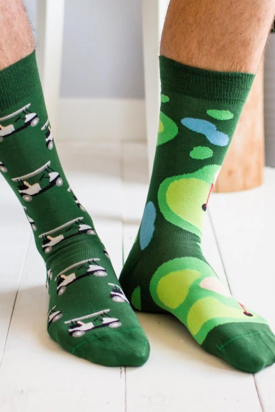 Friday Sock Co. Golf & Golf Cart – back view