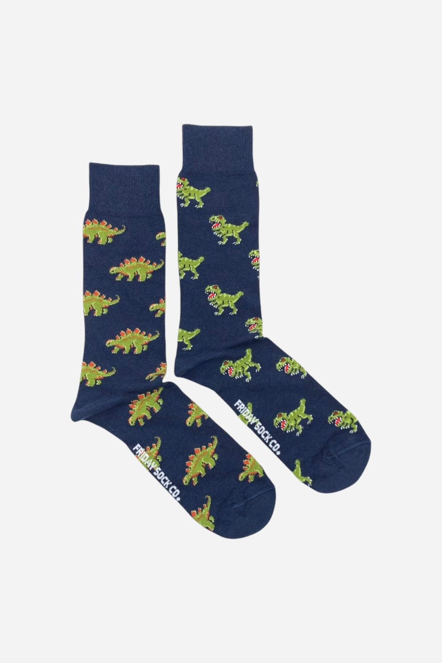 Friday Sock Co. Green Dinosaurs – front view