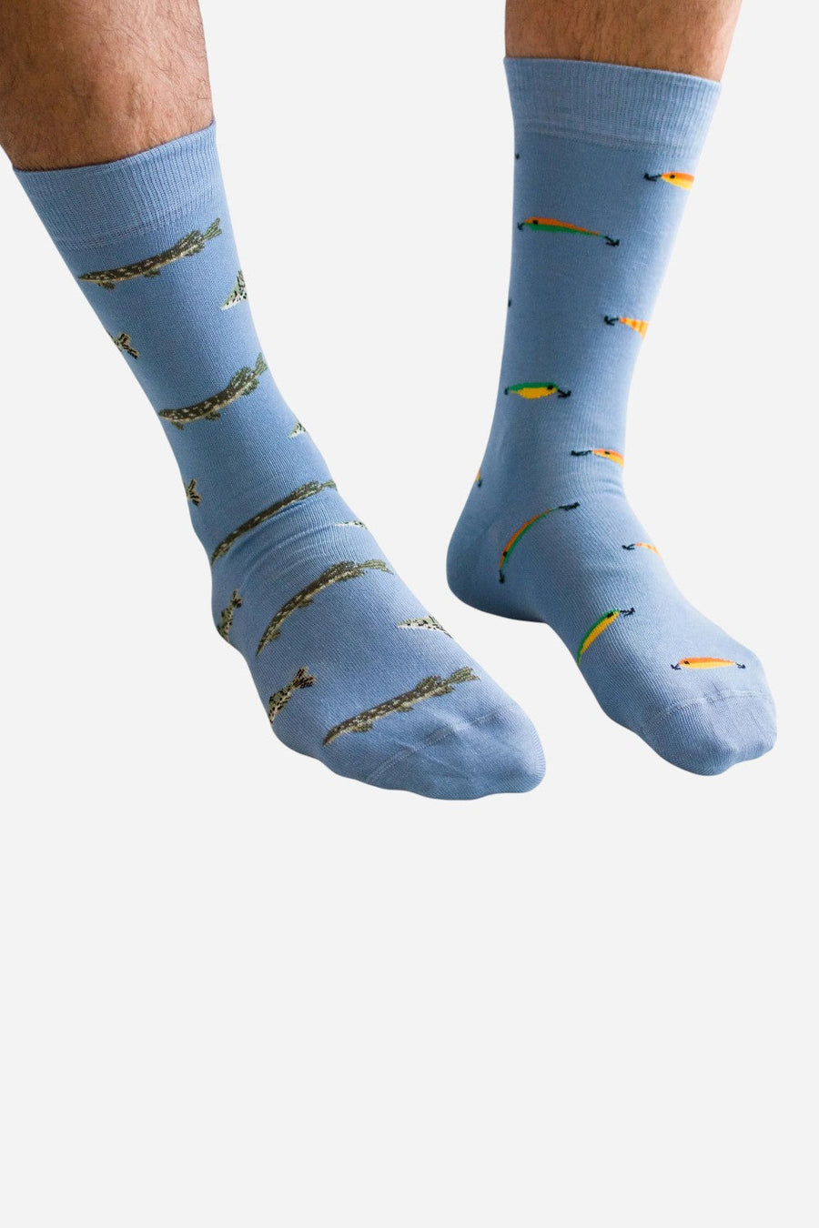 Friday Sock Co. Men's Fish & Fishing Lure Socks – back view