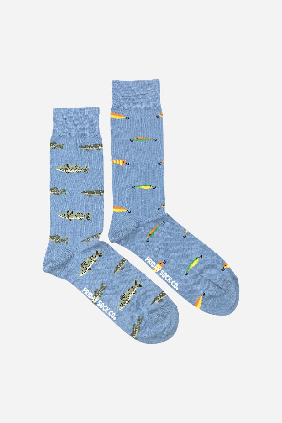 Friday Sock Co. Men's Fish & Fishing Lure Socks – front view