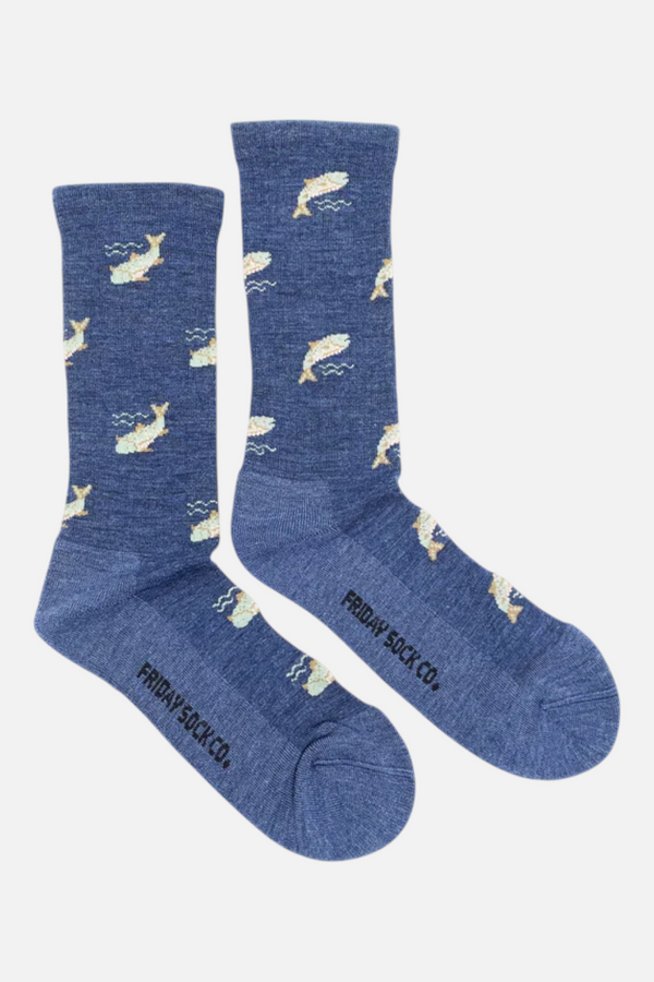 Friday Sock Co. Men's Fish Merino Wool Socks
