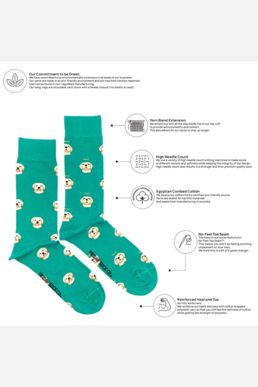 Friday Sock Co. Men's Labrador Socks – back view