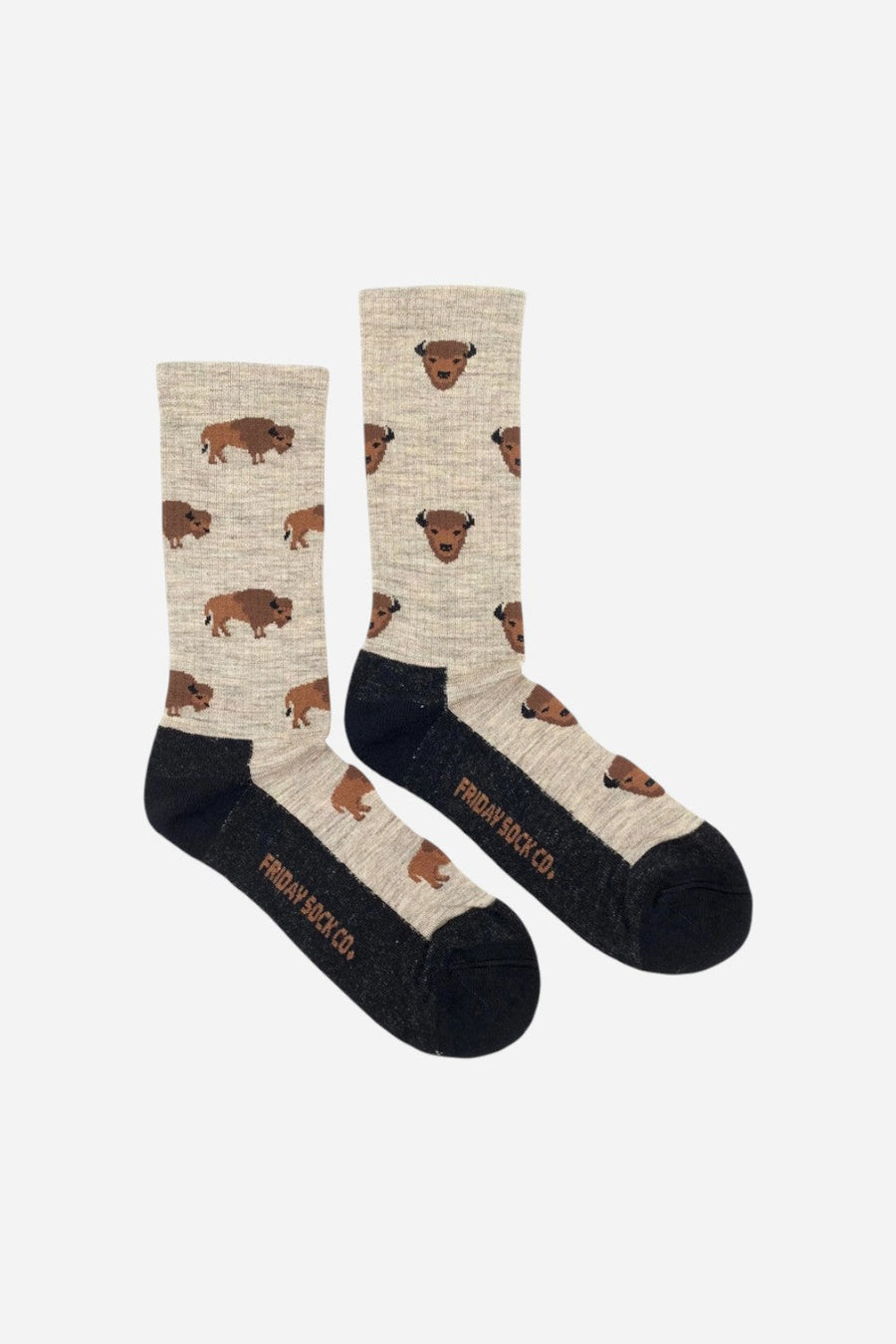 Friday Sock Co. Merino Wool Bison – front view
