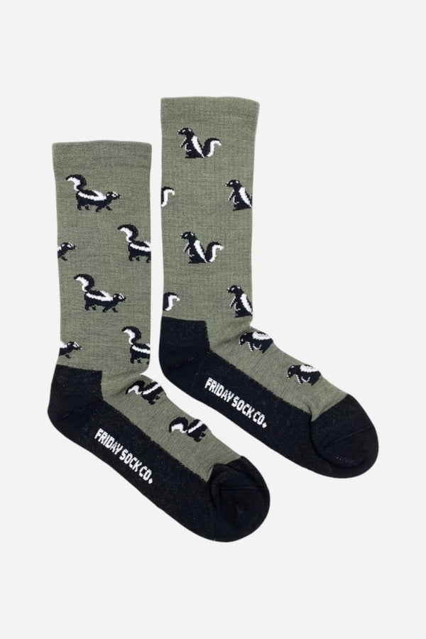 Friday Sock Co Skunk Merino Wool Socks