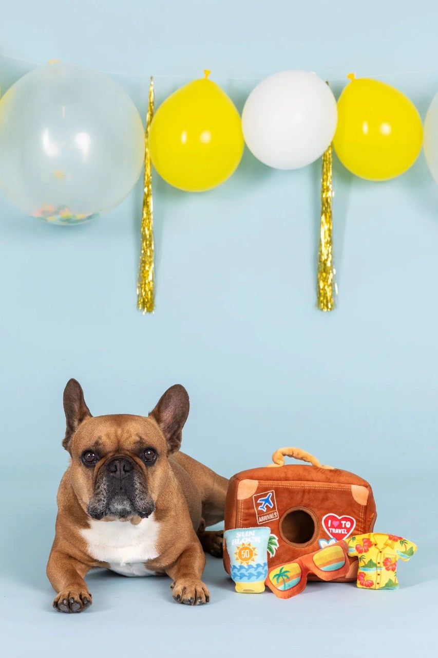 Fringe Studio Pack Your Bags Interactive Dog Toy – side view