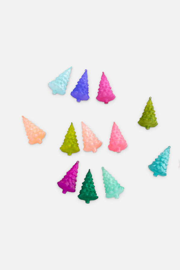 Frosted Glass Tree Ornament, Assorted