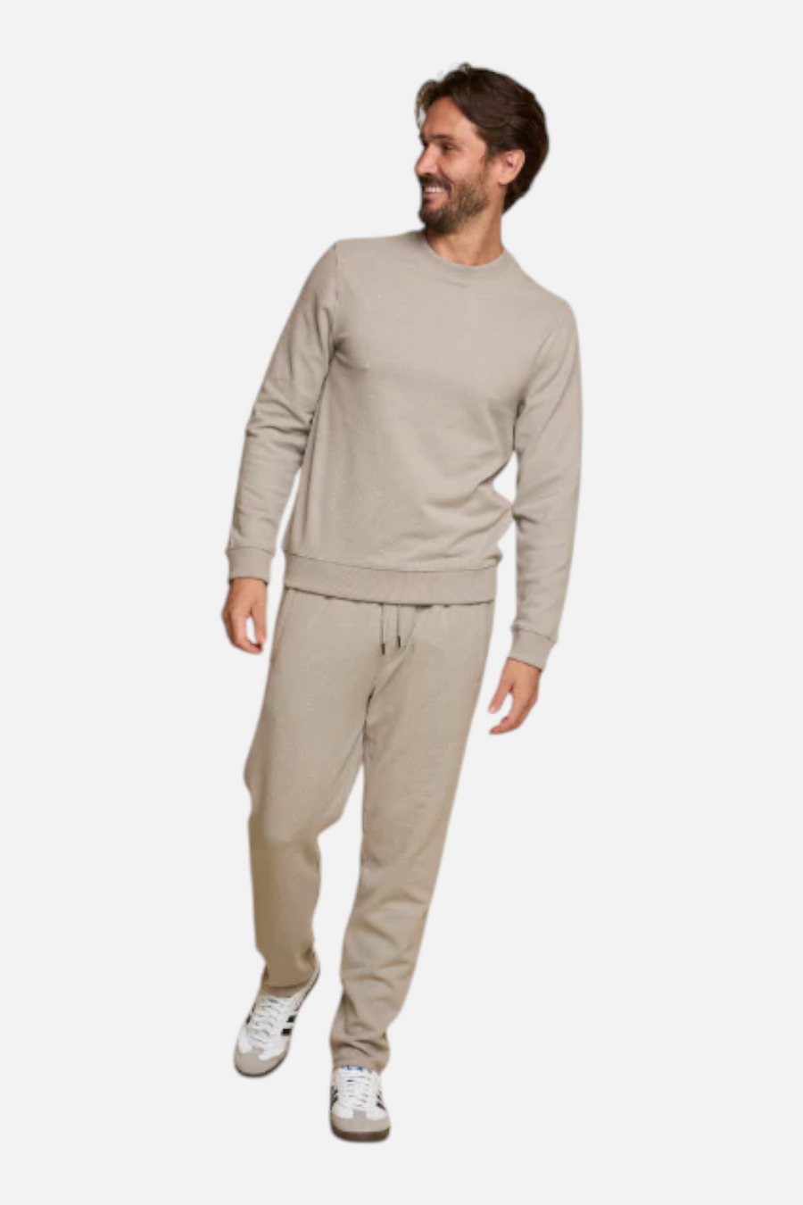 Fundamental Coast Men's Maverick Crew Neck Sweatshirt in Steel Grey – back view