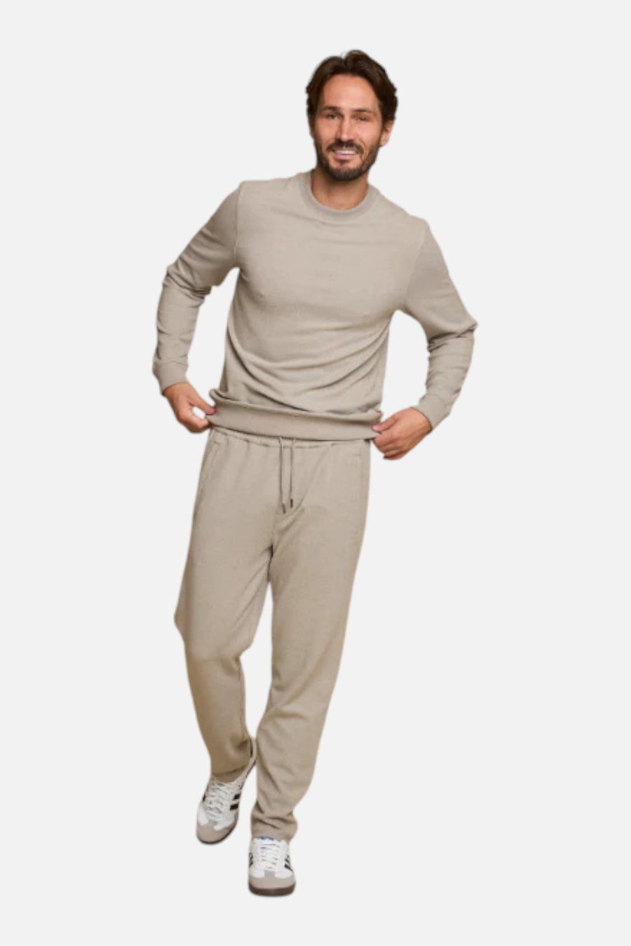 Fundamental Coast Men's Maverick Crew Neck Sweatshirt in Steel Grey – front view