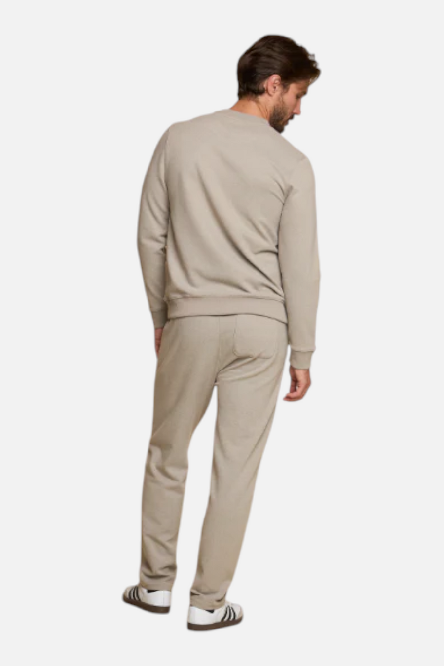 Fundamental Coast Men's Maverick Crew Neck Sweatshirt in Steel Grey – side view