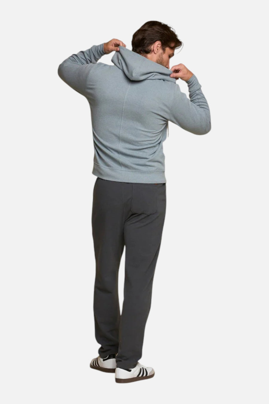 Fundamental Coast Men's Maverick Pant in Smoke – on model