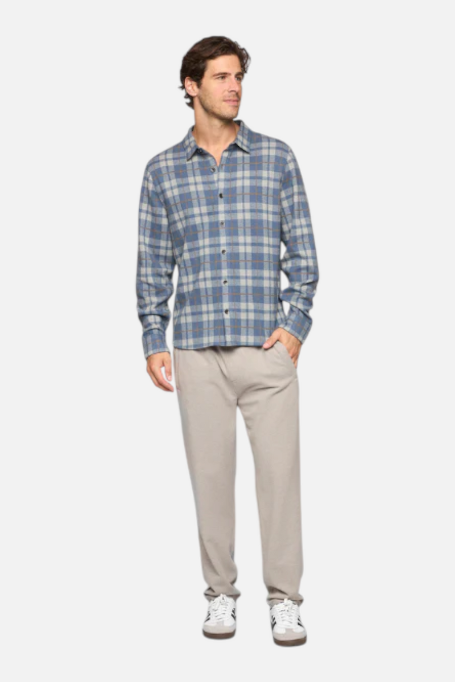 Fundamental Coast Men's Nazare Ranch Long Sleeve in Sailor – front view