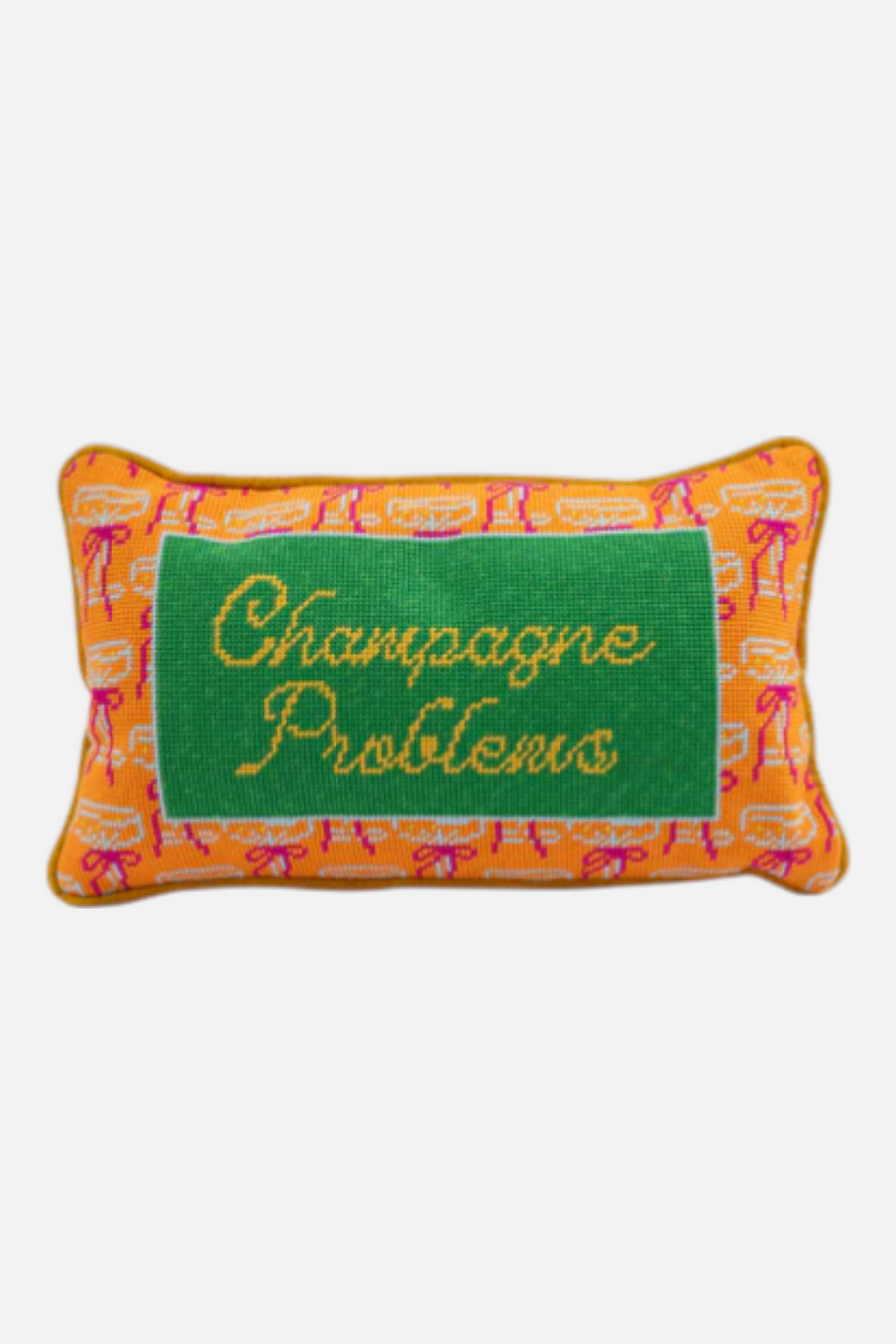 Furbish Champagne Problems Pillow – front view