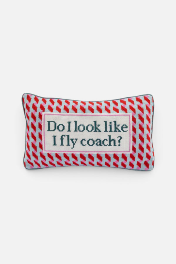 Furbish Fly Coach Needlepoint Pillow