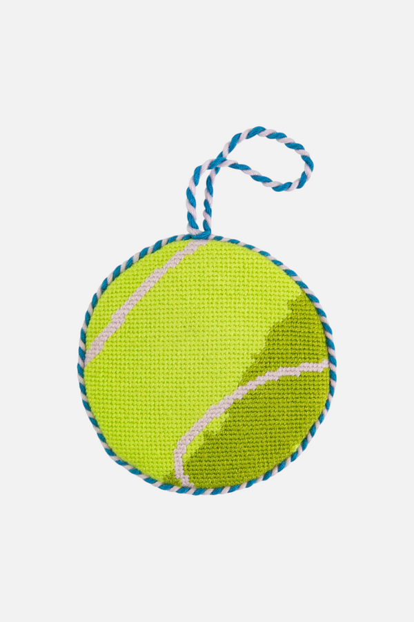 Furbish Needlepoint Icon Tennis Ball Ornament