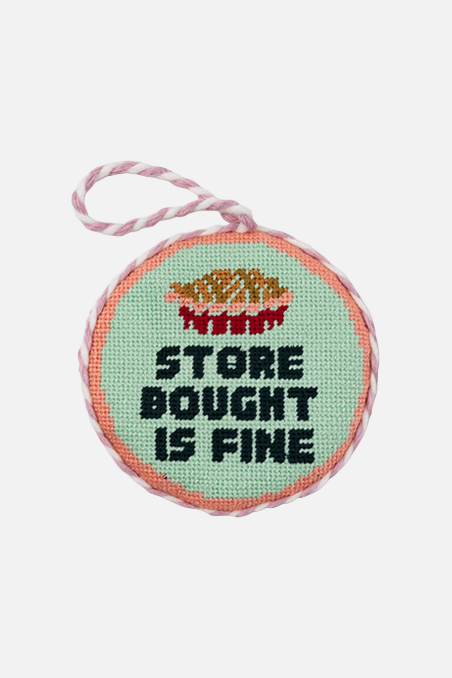 Furbish Store Bought Is Fine Needlepoint Ornament – front view