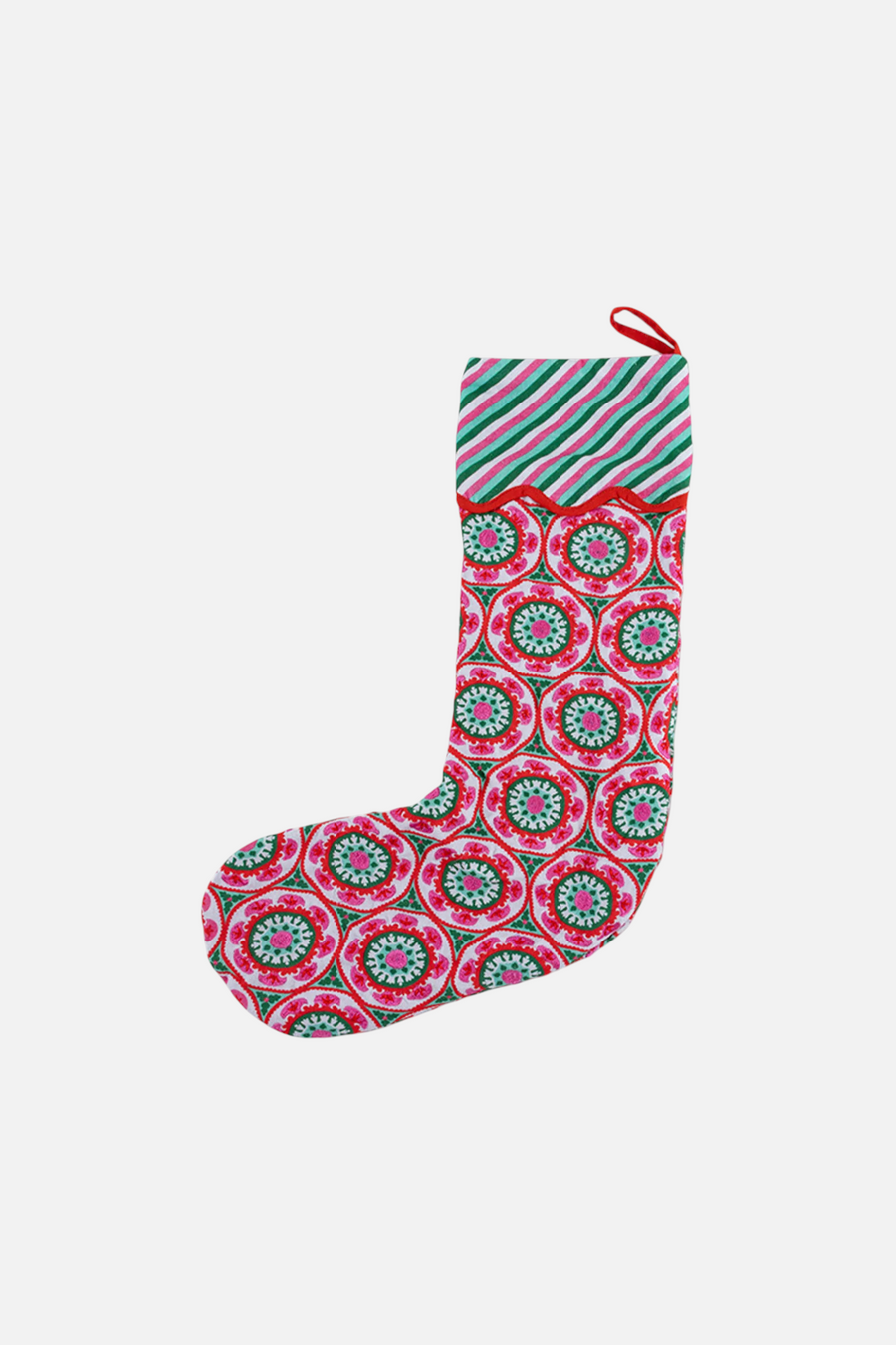 Furbish Suzani Stocking – front view