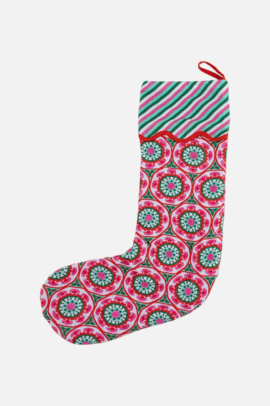 Furbish Suzani Stocking – front view
