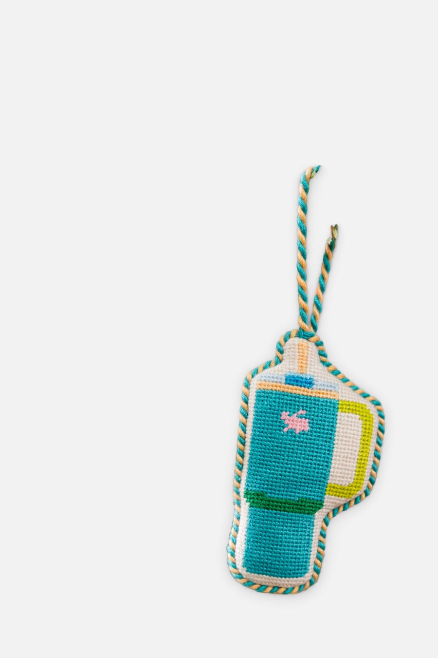 Furbish Tumbler Mug Needlepoint Ornament – back view