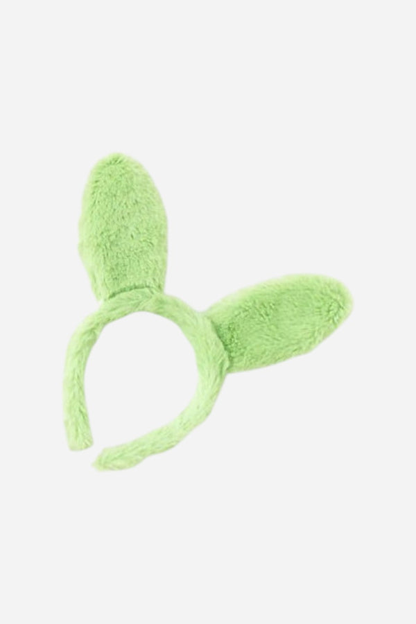 Fuzzy Bunny Ear Headbands in Lime Green