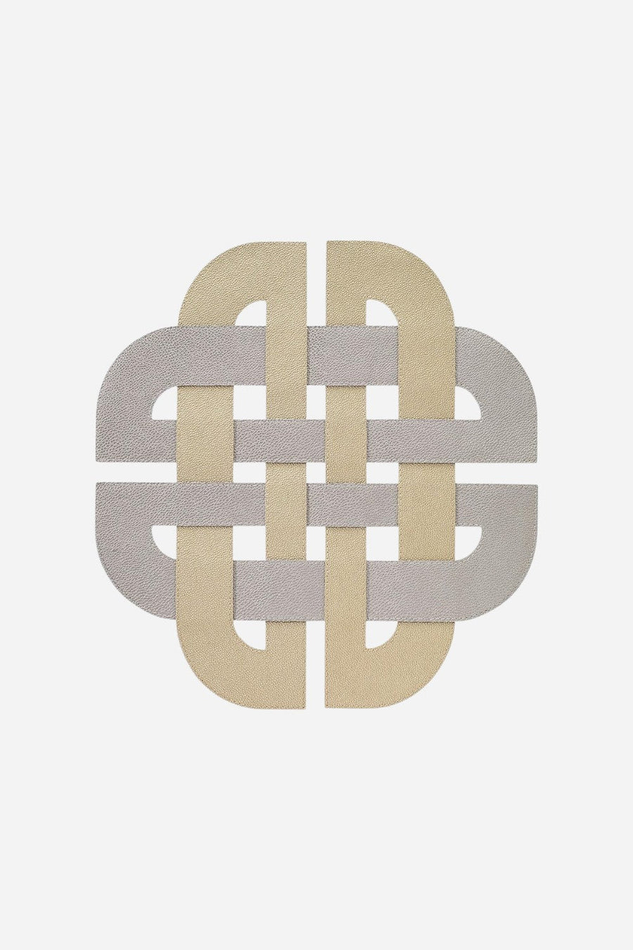 Galway Mat Gold & Gray Set of 4 – front view