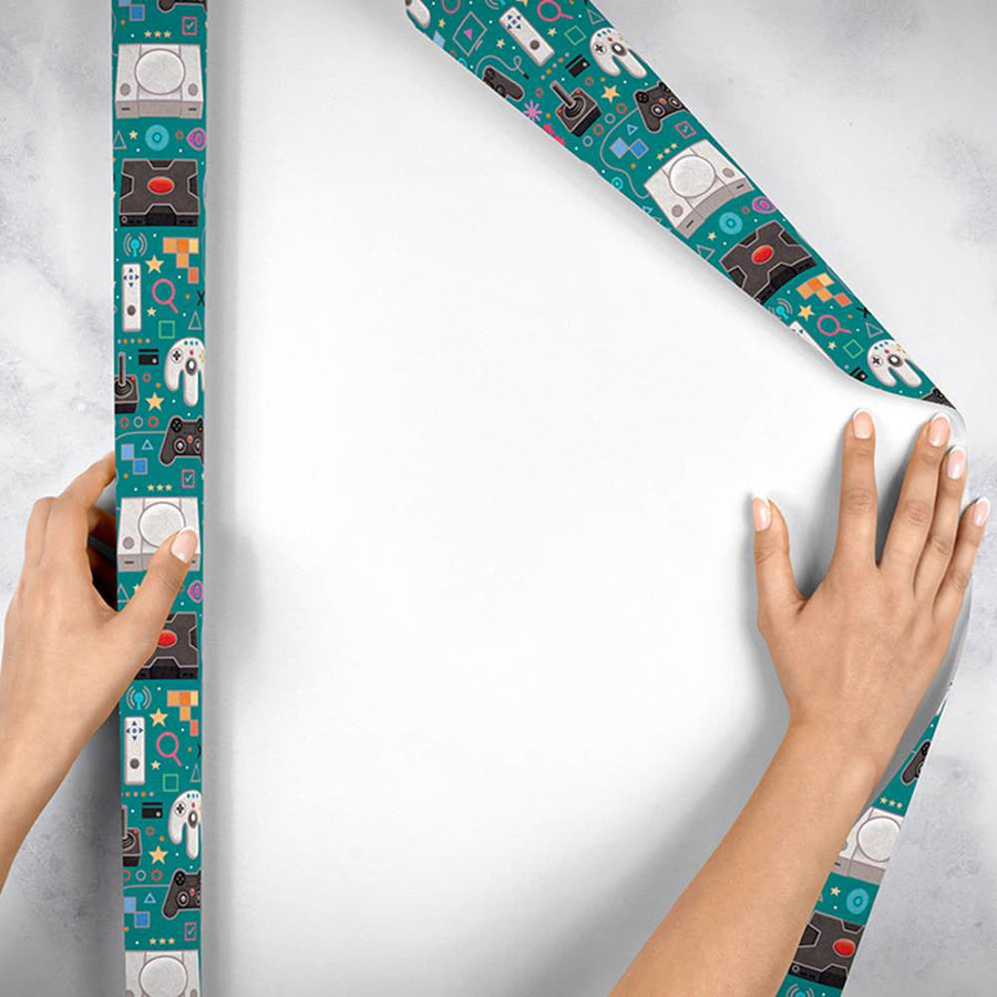 Gamers World Gift Wrapping Paper – side view