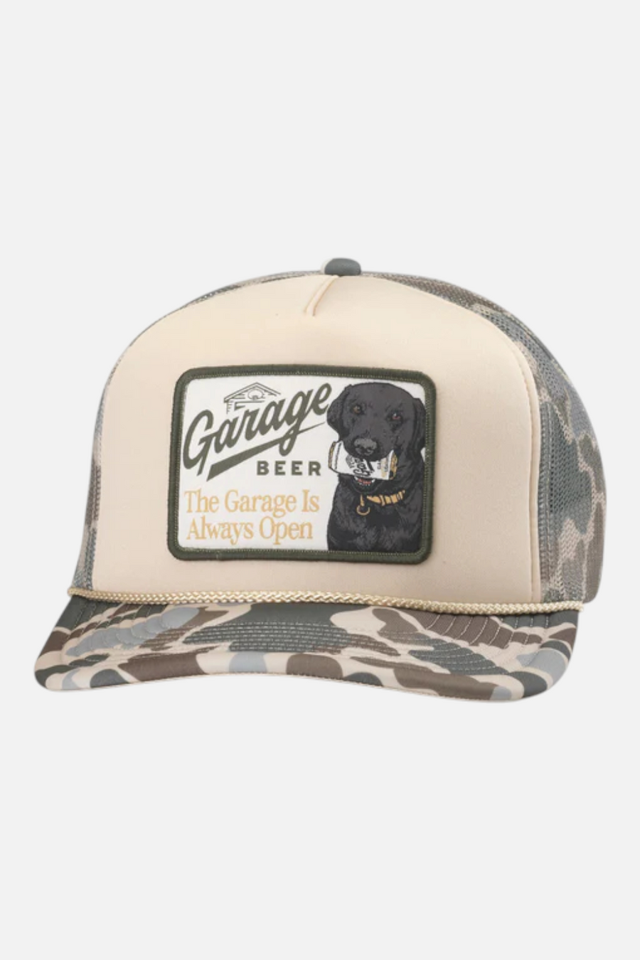 Garage Beer Mallard Foamy Hat in Sand – front view
