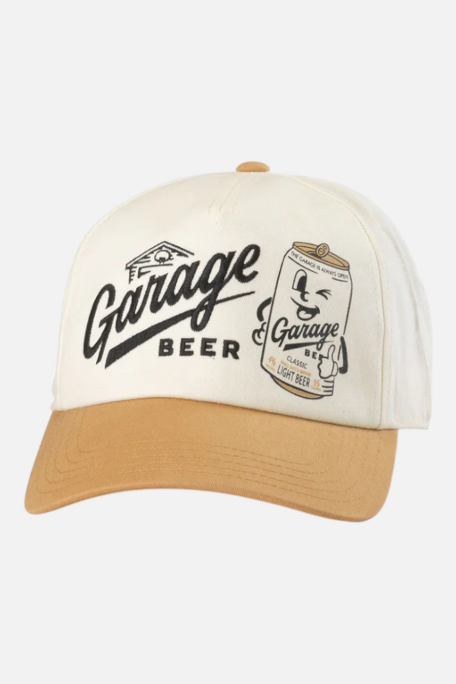 Garage Beer Roscoe Twill Hat in Ivory – front view